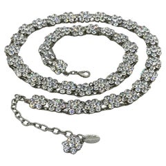 Used Belle Paris Crystal Flower Belt/Necklace