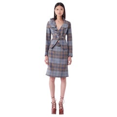 Vivienne Westwood F/W 2012 Laufsteg Blauer Tartan Zweiteiler