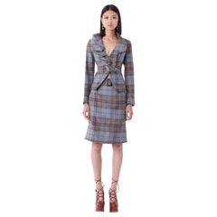 Vivienne Westwood  F/W 2012 Laufsteg Blauer Tartan Zweiteiler