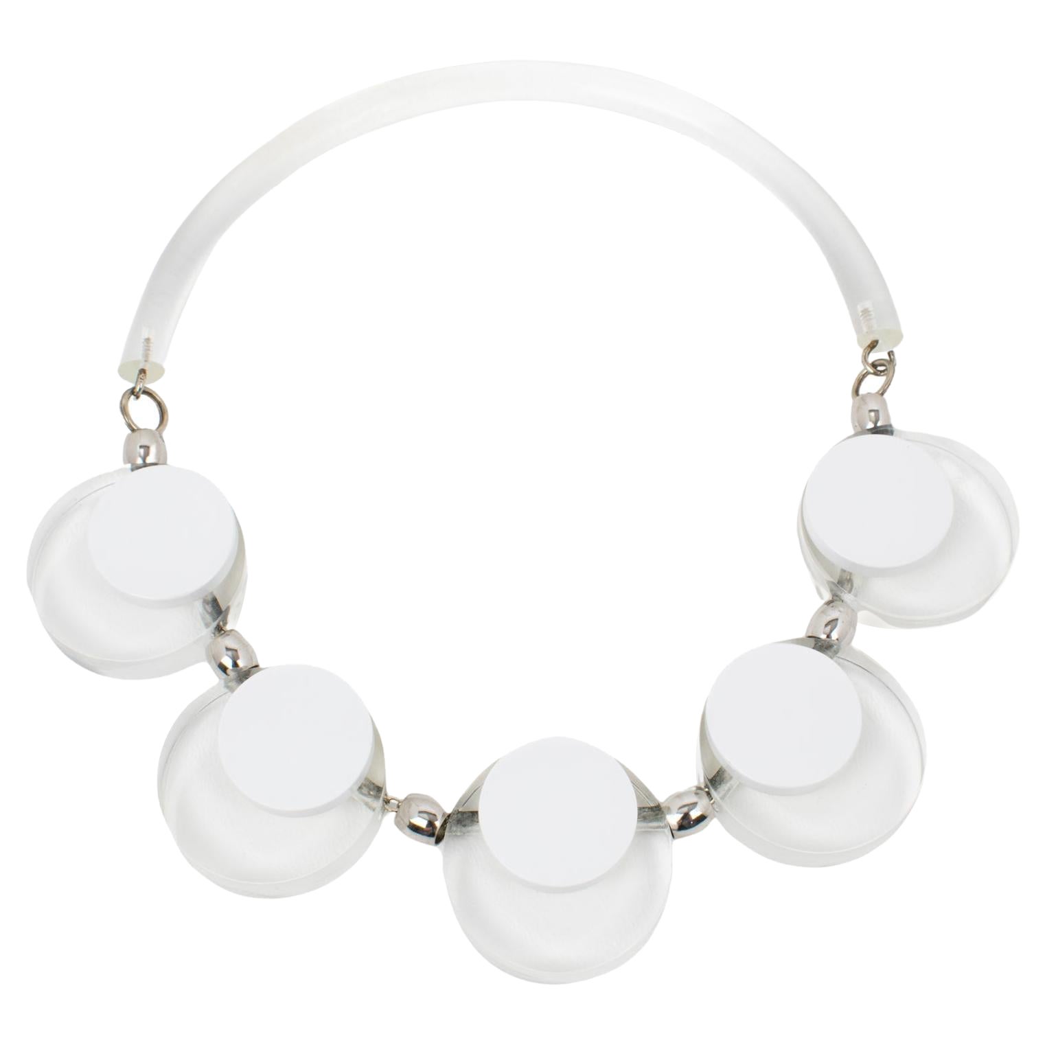 Judith Hendler Acrylic Neck-Ring Necklace For Sale