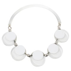 Judith Hendler Acrylic Lucite Neck Ring Necklace, 1980s