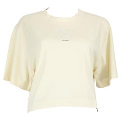 Off-White FW23 Ecru Arrow Motif T-Shirt Größe M