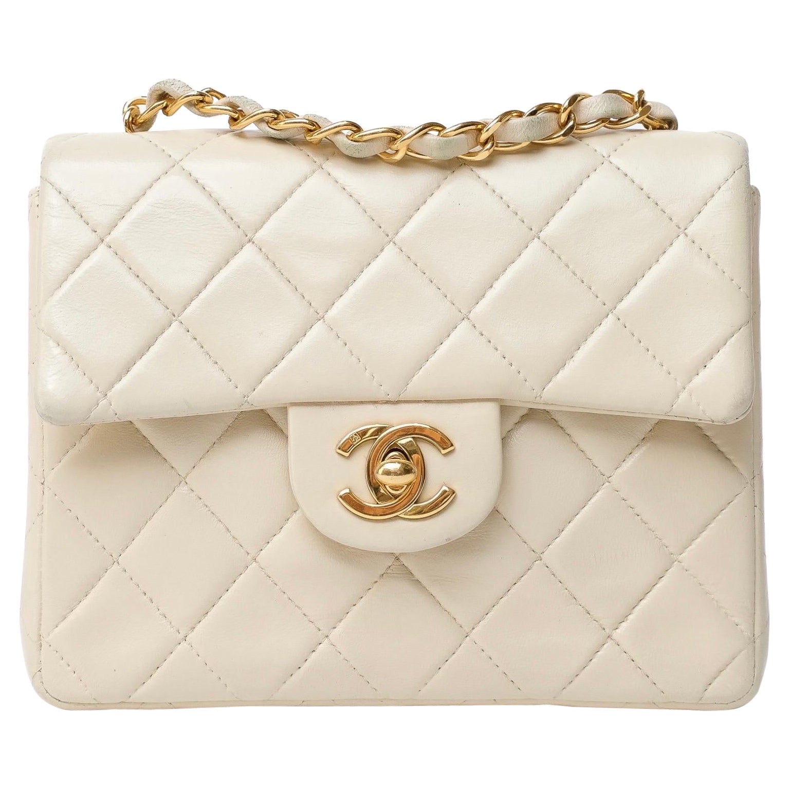 Chanel Mini Flap Timeless Crema For Sale