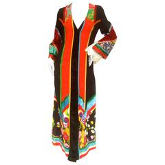 Vintage Sant Angelo Vibrant Bohemian Festival Gown c 1970s