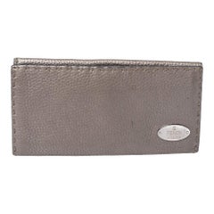 Fendi Metallic Selleria Leather Continental Wallet