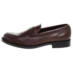 Tod's Penny Slip On Loafers en cuir Brown Taille 44.5 