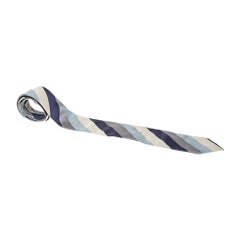 Boss By Hugo Boss - Cravate en soie à motifs diagonaux - Bleu