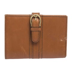 Used Aigner Tan Leather Compact Wallet