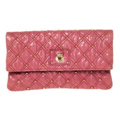 Used Marc Jacobs Pink Studded Leather Eugenie Clutch