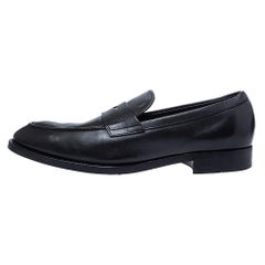 Used Tod's Black Leather Penny Loafers Size 44.5