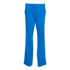 Roberto Cavalli Blue Stretch Cotton Straight Leg Jeans L