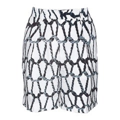 Joseph Monochrome Rope Printed Silk Shorts M 