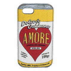 Dolce & Gabbana Étui pour iPhone 7 en cuir multicolore imprimé Amore