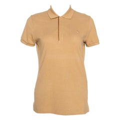 Ralph Lauren Brown Cotton Pique Skinny Polo T-Shirt M.