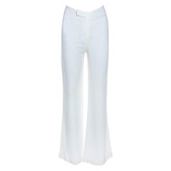 Gucci Off White Crepe Flared Pants S