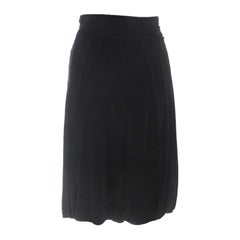 Roberto Cavalli Black Knit Gathered Detail Skirt S