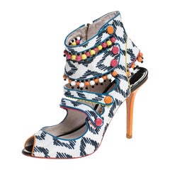Sophia Webster Multicolor Strappy Leather Beaded Caged Sandals Size 39
