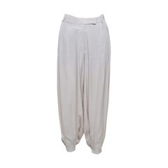 Alexander McQueen Cream Sheen Silk Balloon Pants S
