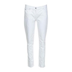 Michael Kors White Denim Straight Fit Jeans M. 
