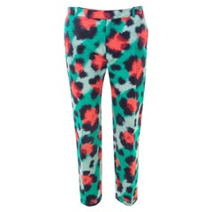 Kenzo Multicolor Scribble Print Motif Cotton Blend Tapered Trousers M