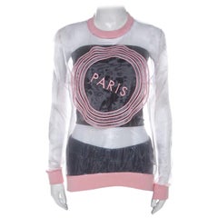 Kenzo Paris rosa jersey bordado S