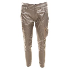 Prada Beige Silky Zip Detail Cargo Pants S