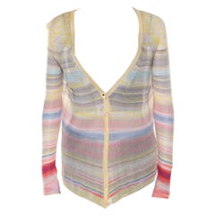 Missoni Multicolor Striped Knit Cardigan M 