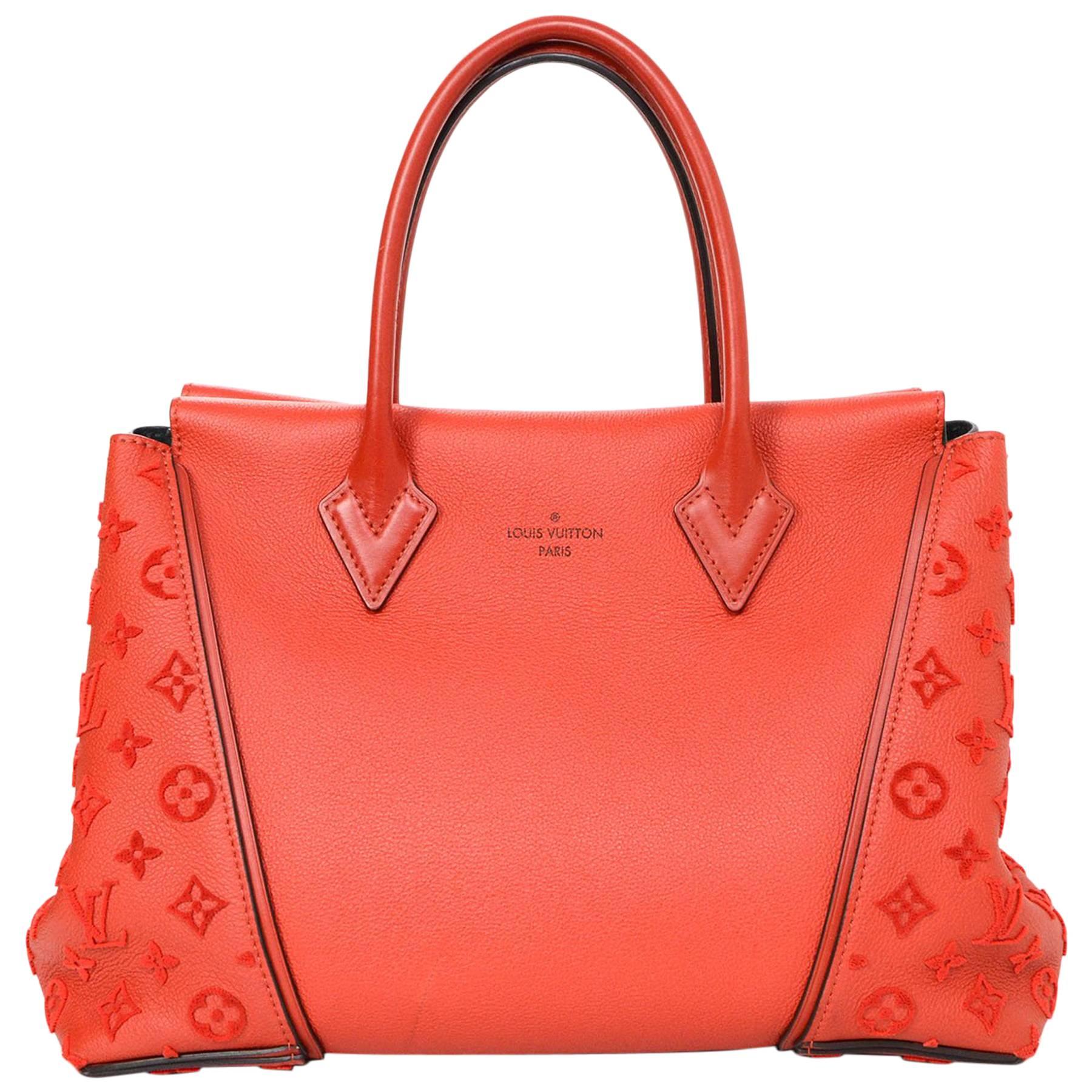 Louis Vuitton Red Leather Velours W PM Tote Bag rt. $4, 850
