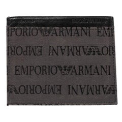 Portacarte Emporio Armani in pelle grigio/nero