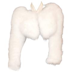 Gucci by Tom Ford SS 2004 White Marabou Feather Bolero Jacket