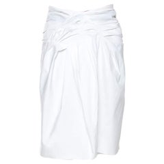 Christian Dior Boutique Jupe en coton blanc avec nœud S