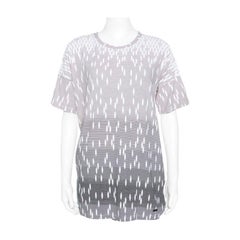 Used Versus Versace Pale Pink Printed Cut Out Back Detail T-Shirt L