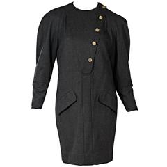 Grey Vintage Chanel Dolman Sleeve Dress 2