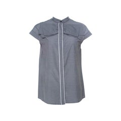 Chemisier GF Ferre gris à carreaux vichy XS