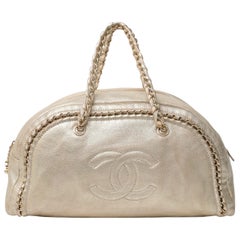 Chanel Bowling Metallic Gold Pelle Borsa a Mano
