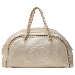 Chanel Bowling Metallic Gold Pelle Borsa a Mano 