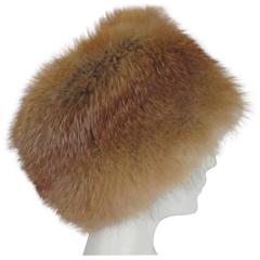 Used Red fox fur hat
