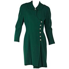 Green Vintage Chanel Long Jacket