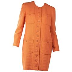 Orange Vintage Chanel Wool Jacket