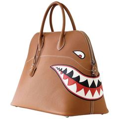 HERMES BOLIDE Bag Very Rare Limited Edition Runway Shark Bolide Palladium 9