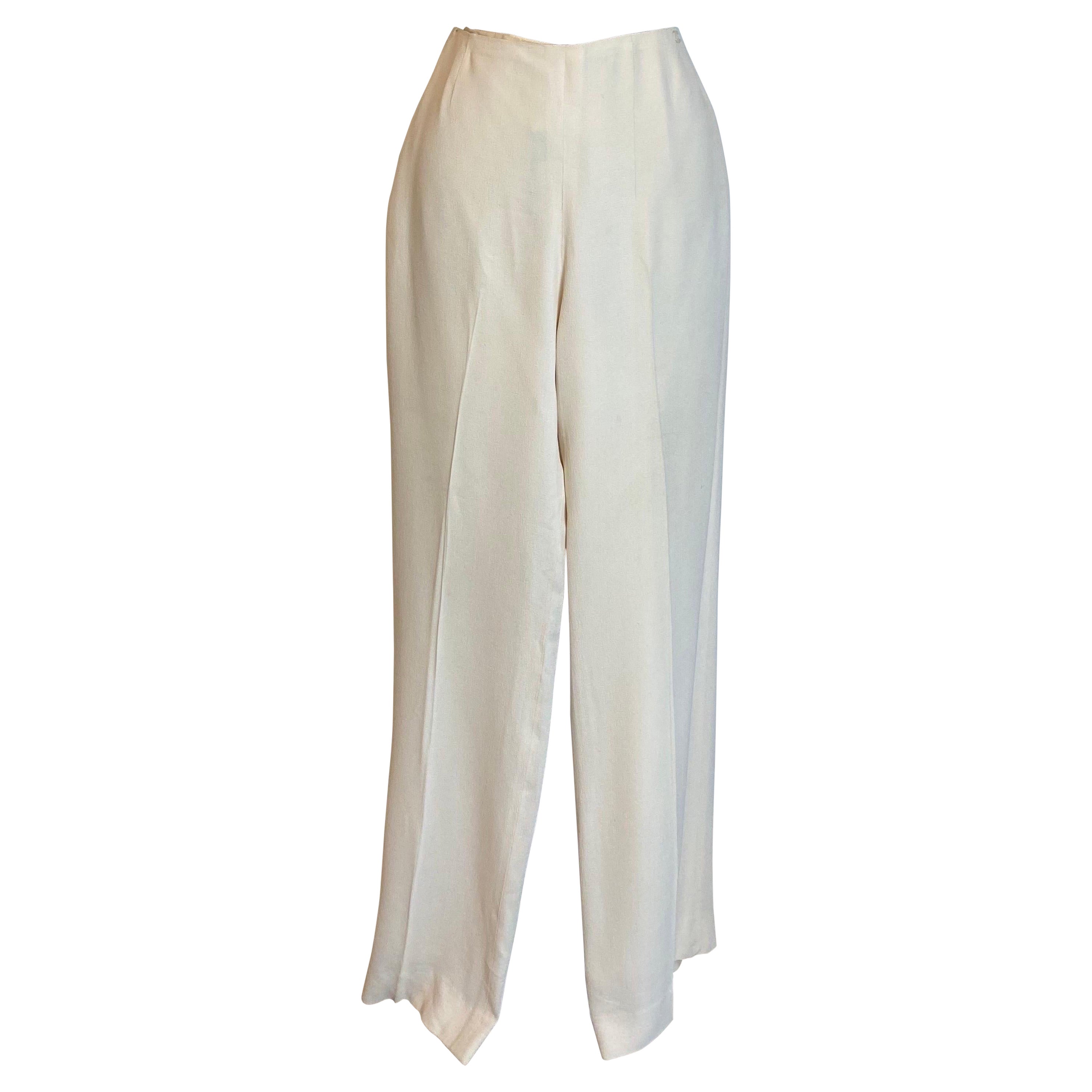 Chanel white trousers For Sale