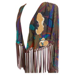 Callaghan Floral cape with franges