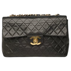 Chanel Timeless Jumbo Big Logo Flap Vintage Borsa A Spalla, Vintage