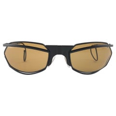 Nuevas Gafas de Sol Vintage IDC G1 Marithe Francois Girbaud Plegables Negro mate Francia