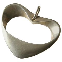 Georg Jensen Sterling Heart Pendant 10