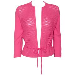 Shocking Pink Cashmere Cardigan 6