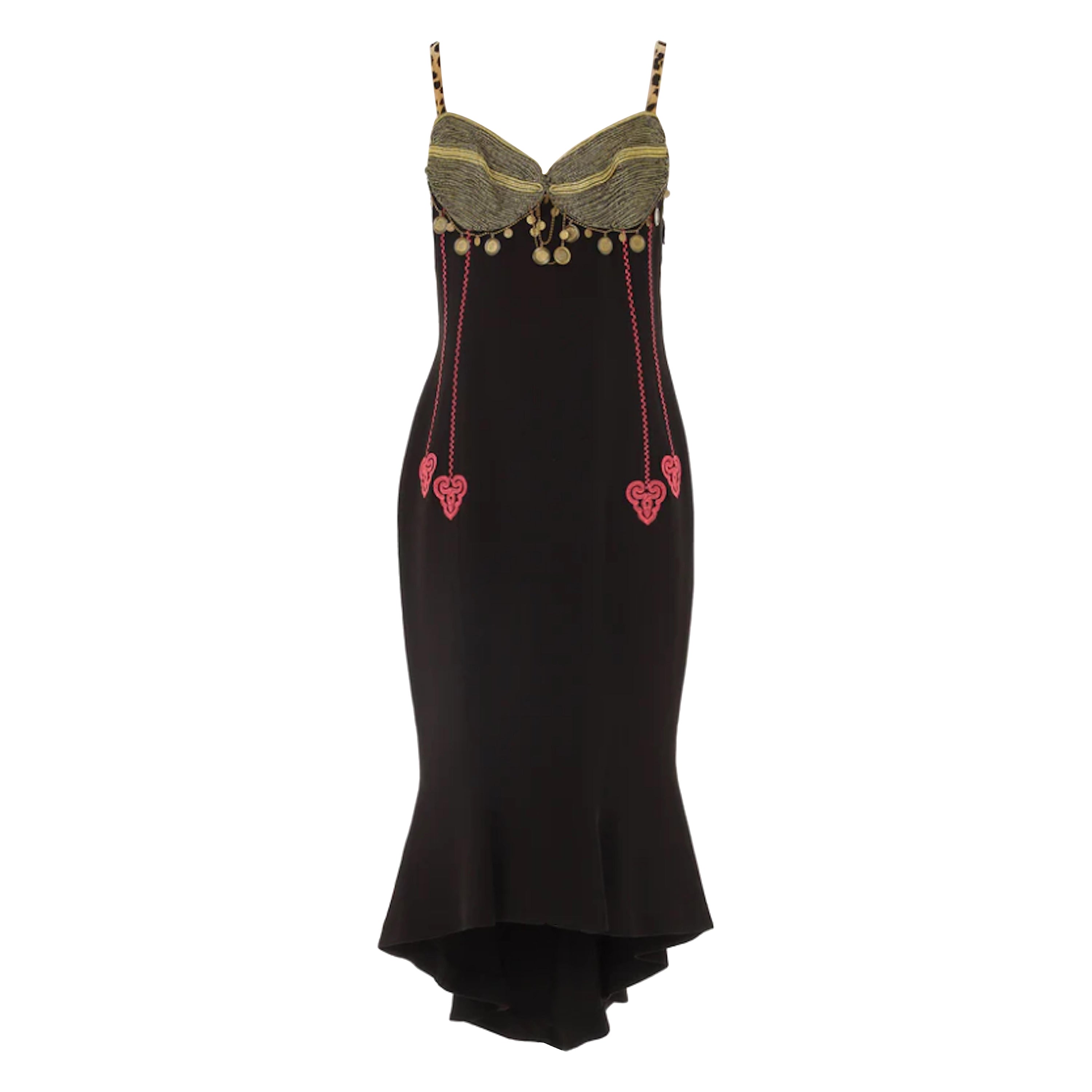 Rifat Ozbek 1990's Black Coin Dress For Sale