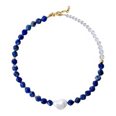 Lazulite Lapis Lazuli Necklace - by Bombyx House