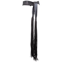 Vintage Dramatic 1980's Fringed Tassel Leather Sash