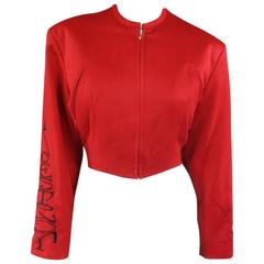 Vintage JOHN RICHMOND Size M Red Wool Cropped DESTROY Jacket 12